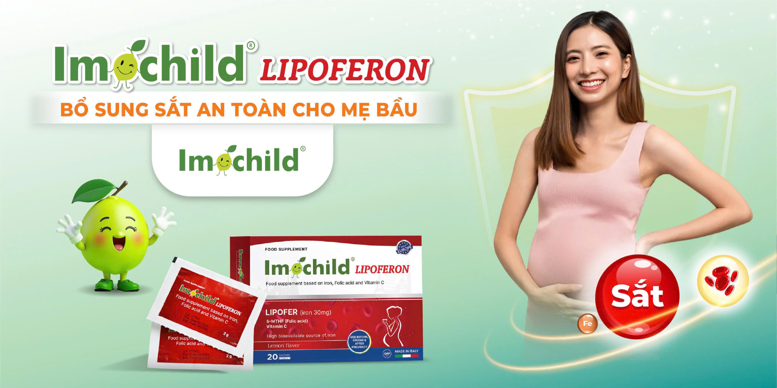 Sắt nào tốt cho mẹ bầu - Thực phẩm Imochild Lipoferon