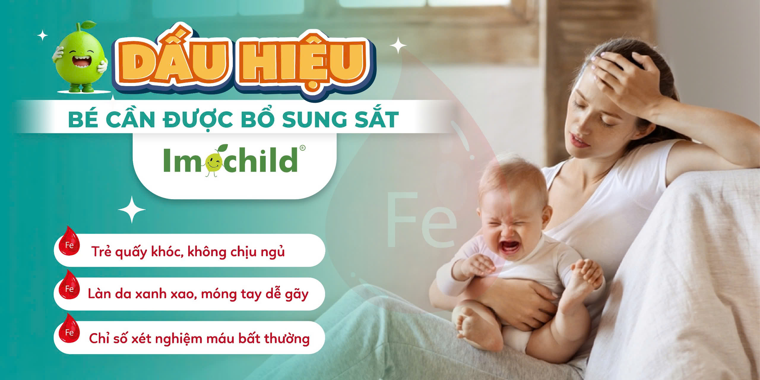 Dấu hiệu cha mẹ cần bổ sung sắt cho trẻ sơ sinh