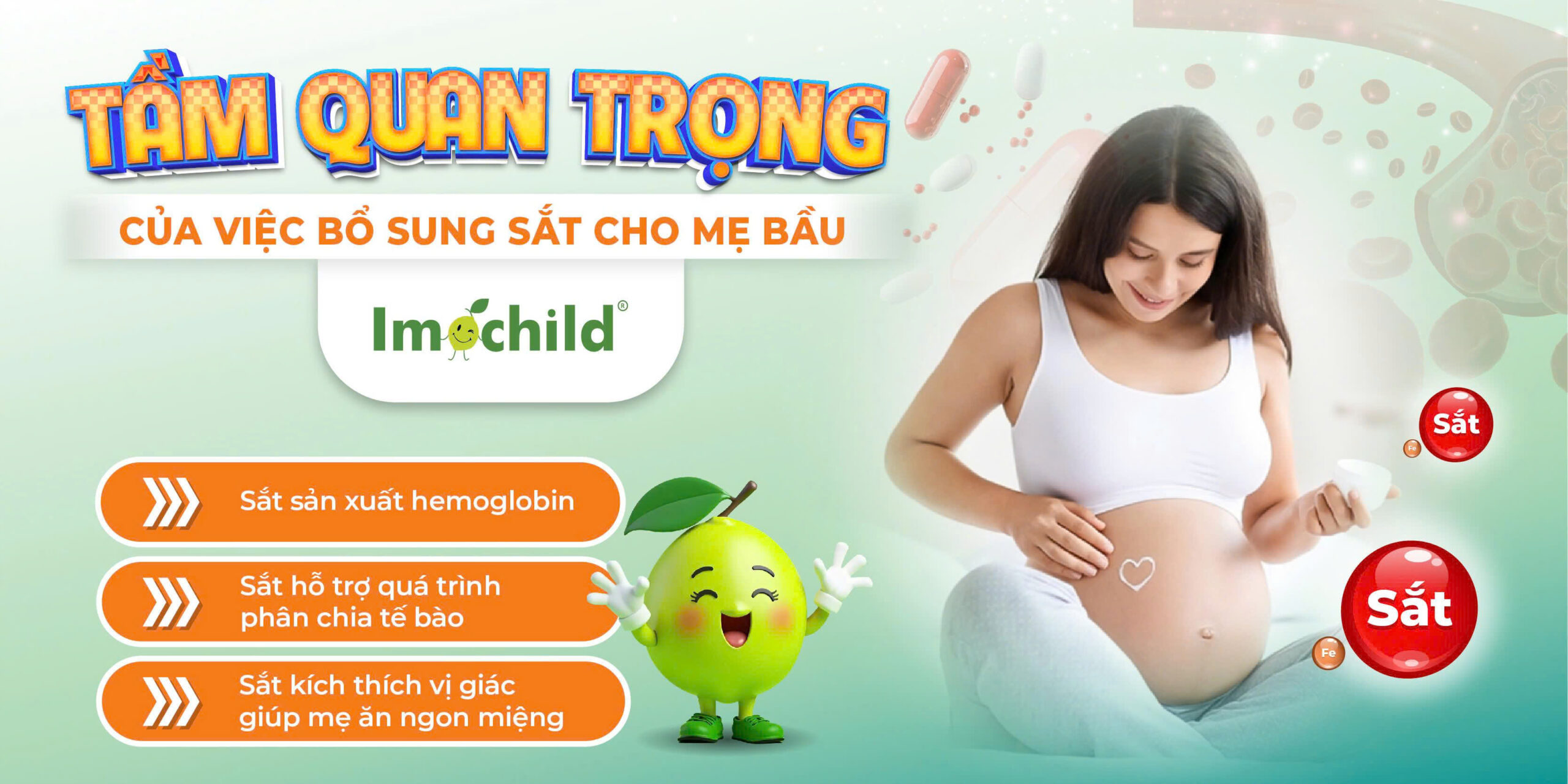 Vai trò của việc bổ sung sắt cho mẹ bầu