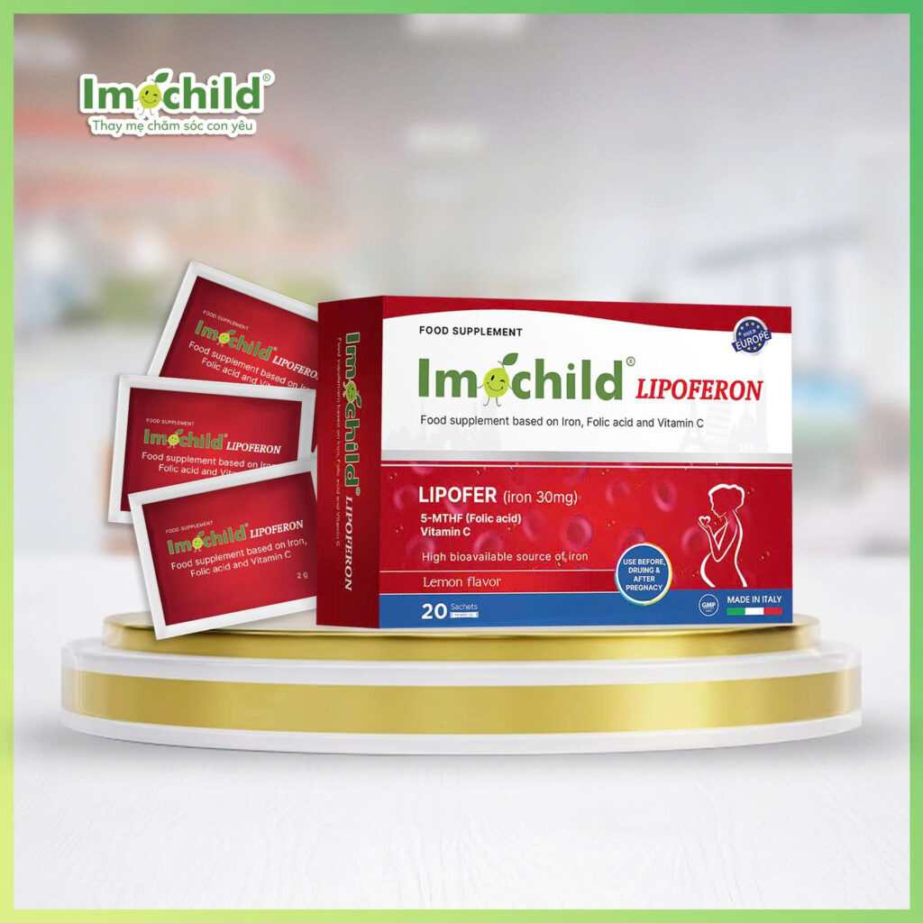 Hình ảnh imochild lipoferon hỗ trợ bổ sung thiếu sắt, thiếu máu cho cơ thể