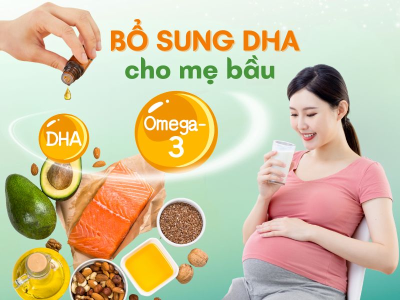 Hình ảnh bổ sung DHA cho mẹ bầu