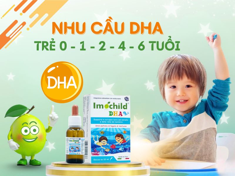 Hình ảnh nhu cầu DHA của trẻ sơ sinh 1 tuổi 2 tuổi 3 tuổi đến 6 tuổi