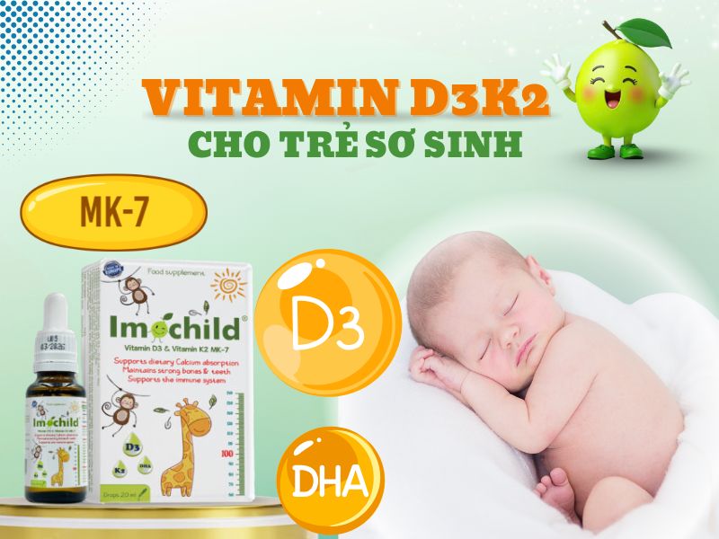 Hìnhảnh Imochild D3K2 - Vitamin D3 K2 cho trẻ sơ sinh được nhiều cha mẹ tin dùng