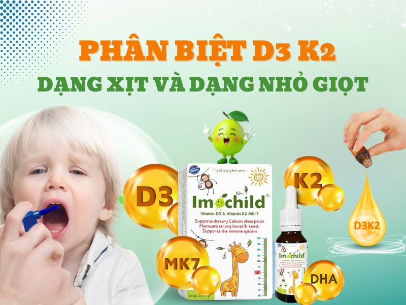 5 lưu ý cách dùng d3 k2 đúng chuẩn y khoa 3 Hình ảnh phân biệt D3 K2 dạng xịt và dạng nhỏ giọt