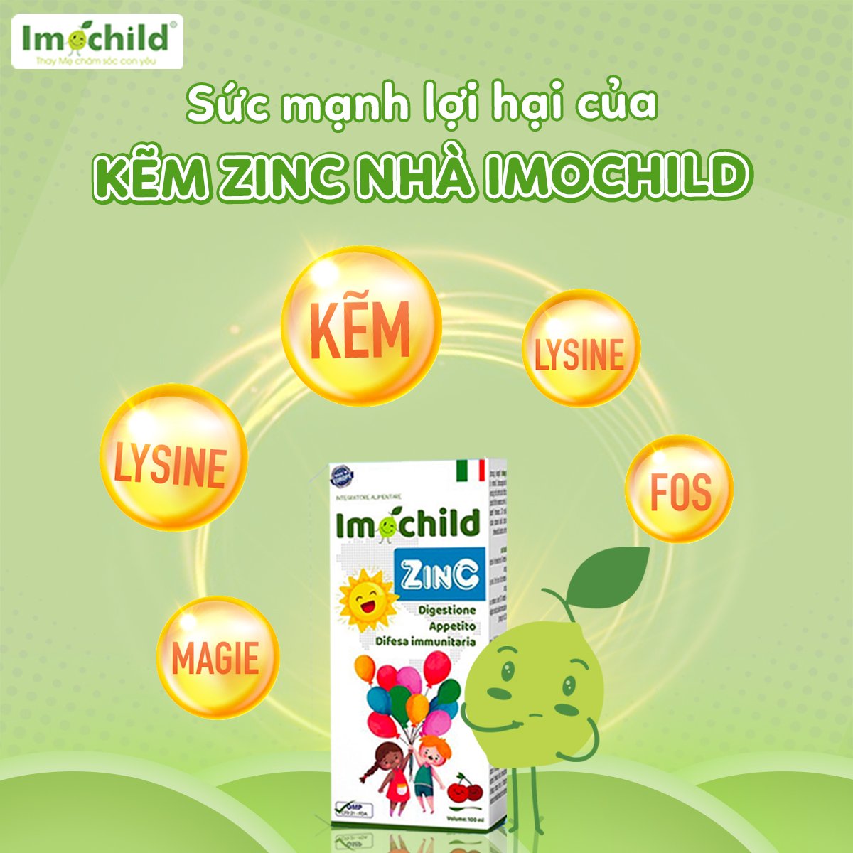 Vì sao nhiều mẹ chọn Imochild Nino ZinC cho con? 2 Vì sao nhiều mẹ chọn Imochild Nino ZinC cho con?